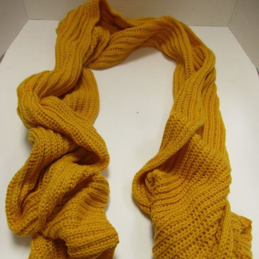 Style & Co. Women's Ribbed Muffler Scarf Mustard NWT